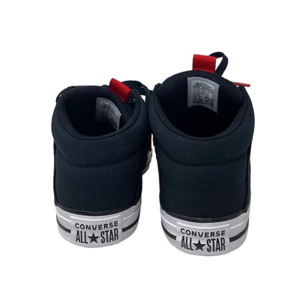 Converse Chuck Taylor Axel Canvas Black Red Mid Top Women Kid Shoe Skate A05424F - Picture 5 of 8